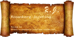 Rosenberg Jozefina névjegykártya